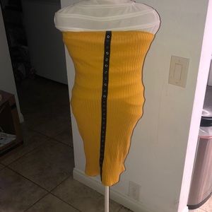 Mustard Bodycon Dress - small